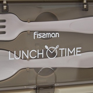 Ланч-бокс Fissman с двумя отделениями 20,5х13,5х7,8 см 800 мл, цвет коричневый нержавеющая сталь (16755)