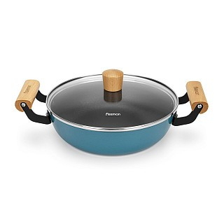 Cотейник Fissman SEAGREEN 24x7 см / 2,5 л з скляною кришкою антипригарним покриттям (4022)