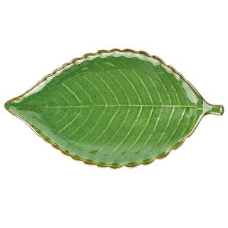 Блюдо Fissman глибоке GREEN 35,5x22x5,5 см кераміка (6192)