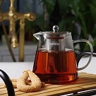 Чайник для заварювання Fissman 950 мл зі сталевим фільтром скло (6479)