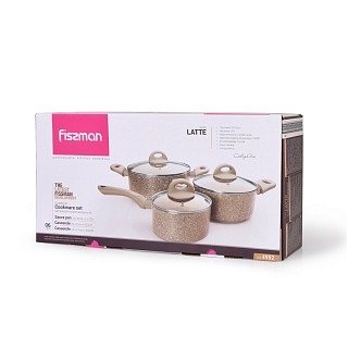 Набор посуды Fissman LATTE 6 предметов со стеклянными крышками (4952) Набор посуды Fissman LATTE 6 предметов со стеклянными крышками (4952)