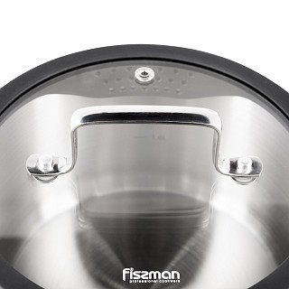 Каструля Fissman FABIA 18x10,5 см 2,5 л зі скляною кришкою нержавіюча сталь (5265)