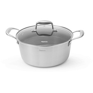 Кастрюля Fissman IMPERIUM MMXXV 24x11 см 4,2 л со стеклянной крышкой нержавеющая сталь (15103)