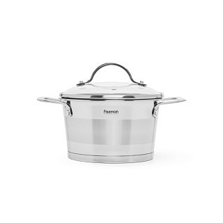 Кастрюля Fissman TIERNO 18x10,5 см/2,2 л со стеклянной крышкой нержавеющая сталь (5494) Кастрюля Fissman TIERNO 18x10,5 см/2,2 л со стеклянной крышкой нержавеющая сталь (5494)