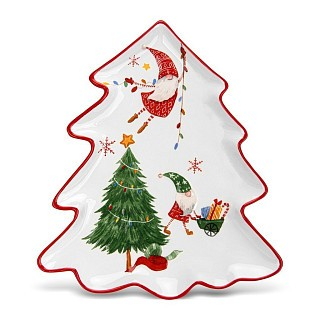 Блюдо в форме елки Fissman 27х23,4 см доломит (0386)