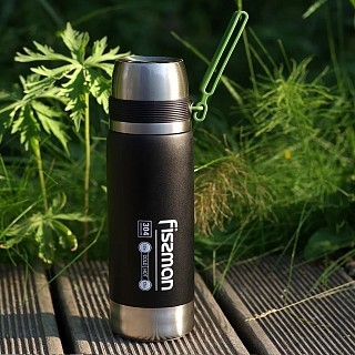 Термос Fissman 600 мл цвет черный нержавеющая сталь (9875)