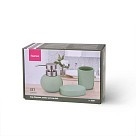 Дозатор рідкого мила Fissman 300 мл, стакан 290 мл і мильниця в наборі (9507)