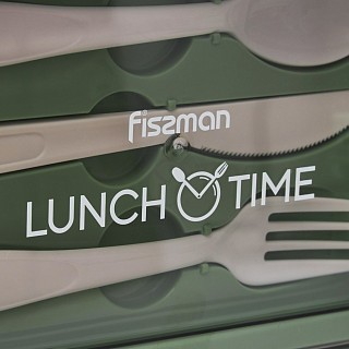 Ланч-бокс Fissman с двумя отделениями 20,5х13,5х7,8 см 800 мл, цвет зеленый нержавеющая сталь (16758)