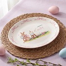Тарілка овальна Fissman HAPPY EASTER 31х25 см доломіт (0432)