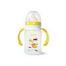 Пляшка для годування Fissman 240 мл з ручками жовтий (6893)