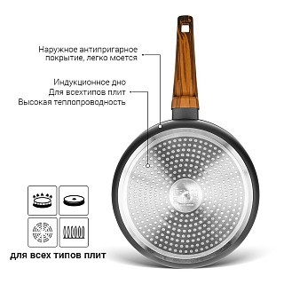 Сковорода для жарки Fissman CAPELLA 28x5,5 см (14955) Сковорода для жарки Fissman CAPELLA 28x5,5 см (14955)