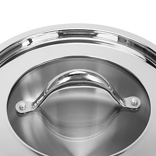 Кастрюля Fissman ABSOLUTE PRO 24x12 см/5,6 л со стеклянной крышкой нержавеющая сталь (5547)