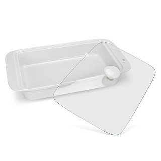 Марміт прямокутний Fissman PARMIGIANO 367x228x63 см / 23 л порцеляна (13709)