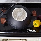Сковорідка-вок Fissman DIAMOND 28x8 см 3,6 з скляною кришкою (14303)