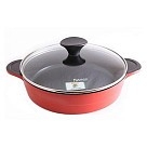 Низкая кастрюля со стеклянной крышкой Fissman RAINBOW 24 см (4597)