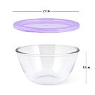 Миска Fissman 21x10 см 2100 мл с крышкой (6521)