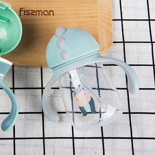 Пляшка для води Fissman 260 мл з трубочкою (6904)