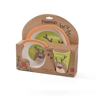 Дитячий набір Fissman "ОЛЕНЯ" 3 пр. (9492) Дитячий набір Fissman "ОЛЕНЯ" 3 пр. (9492)