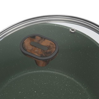 Кастрюля Fissman 28x13,5 см/7,1 л CUISINE со стеклянной крышкой алюминий с антипригарным покрытием (14594)