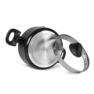 Кастрюля Fissman PROMO 24x11см / 4,6л со ст. крышкой с инд. Дном (14993)