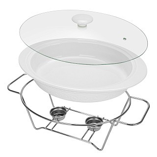 Мармит овальный Fissman PARMIGIANO 36x257x61 см/19 л фарфор (13710)