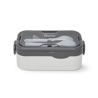 Ланч-бокс Fissman із регульованим відділенням 19,5х11,5х7,8 см 1000 мл, колір сірий пластик (16749)