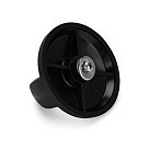 Кришка Fissman 24 см зі сталевим обідком, колір ЧОРНИЙ скло (19892)