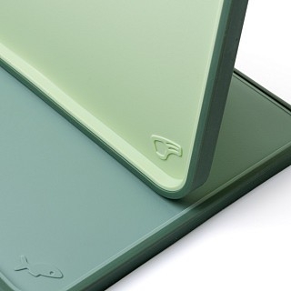 Набір з 2-х обробних дощок Fissman 38х28 на підставці, колір Зелений пластик, ТПР (8058)