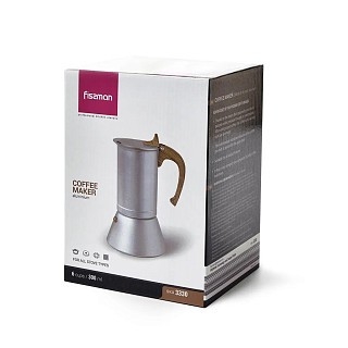Гейзерная кофеварка Fissman 300 мл алюминий (3330) Гейзерная кофеварка Fissman 300 мл алюминий (3330)