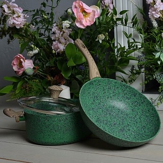 Сковорідка ВОК Fissman MALACHITE 24x7 см (4314) Сковорідка ВОК Fissman MALACHITE 24x7 см (4314)