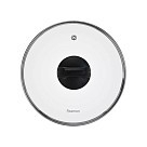 Крышка Fissman 26 см со стальным ободком, цвет ЧЕРНЫЙ стекло (19893)