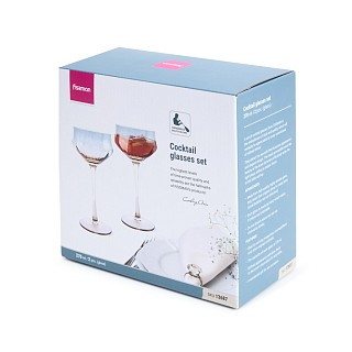 Набір з 2-х бокалів Fissman для коктейлів 270 мл скло (13687)