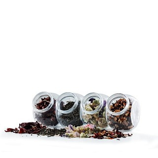 Набір для приправ Fissman 4x195 мл на підставці скло (6428)