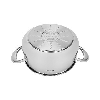 Кастрюля Fissman ABSOLUTE PRO 20x10 см/3,2 л со стеклянной крышкой нержавеющая сталь (5546)