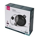 Cковорідка Fissman вок STEEL PRO 28x8,5 см / 3,54 л зі скляною кришкою (5459)