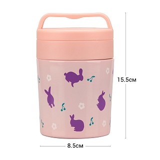 Термос для еды Fissman 350 мл розовый (9679)