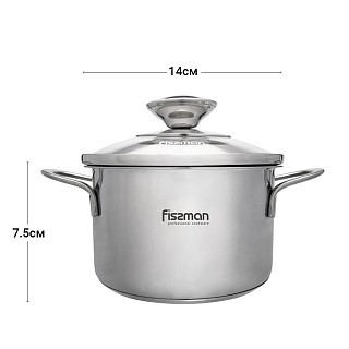 Каструля зі скляною кришкою Fissman BAMBINO на 1,1 л (5274)