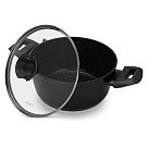 Каструля Fissman 20x9,5 см / 2,5 л ANGELA зі скляною кришкою алюміній з антипригарним покриттям (14606)