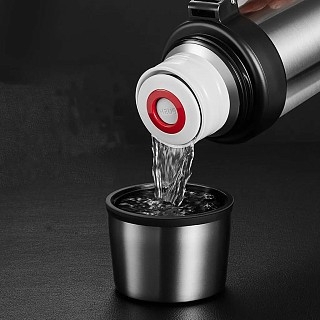 Термос Fissman 1500 мл нержавіюча сталь золотий (9871)