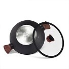 Сковорідка-вок Fissman DIAMOND 28x8 см 3,6 з скляною кришкою (14303)