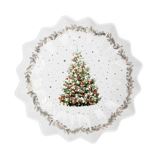 Блюдо Fissman CHRISTMAS багатокутне 24 cм порцеляна (14017)