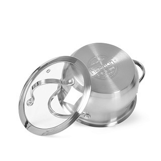 Кастрюля со стеклянной крышкой Fissman VALERY 16x8 см на 1,6 л (5411)