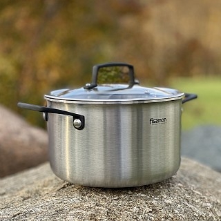 Кастрюля Fissman LOREN 24x13,5 см / 6 л со стеклянной крышкой (5473) Кастрюля Fissman LOREN 24x13,5 см / 6 л со стеклянной крышкой (5473)