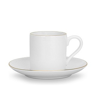 Набор Fissman из 2-х кружек FLOREE 100 мл с блюдцем фарфора (3670)