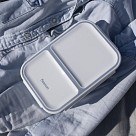 Ланч-бокс с двома відділенням Fissman 20x14x8 см / 1300 мл (6768)