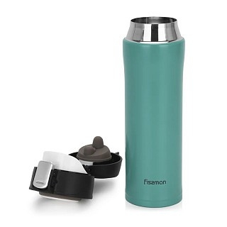 Термос-кружка Fissman 450 мл синий нержавеющая сталь (9880)