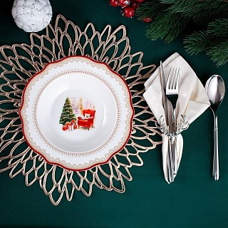 Тарілка глибока Fissman CHRISTMAS EVE 22 см порцеляна (16028)