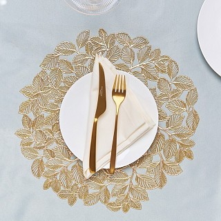 Сервірувальний килимок Fissman круглий 38 см ПВХ ціна за 1од (0725)