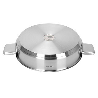 Сотейник Fissman PREMIUM ONE 26x6 см / 2,7 л зі скляною кришкою нержавіюча сталь (15093)