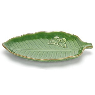 Блюдо Fissman GREEN 23x15x2,7 см керамика (6201)